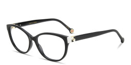 Carolina Herrera Logo Cat-Eye Eyeglasses in Black – Product Photo 2