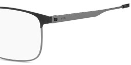 Shop Hugo Boss Logo Rectangle Eyeglasses in Gunmetal online.