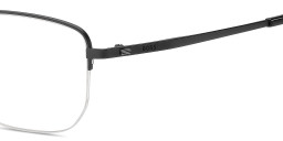 Shop Hugo Boss Logo Half-Rim Rectangle Eyeglasses in Black online.