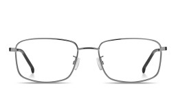 Shop Hugo Boss Logo Rectangle Eyeglasses in Silver online.