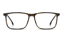 Hugo Boss Logo Rectangle Eyeglasses in Havana – Product Photo 1