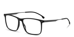 Hugo Boss Logo Rectangle Eyeglasses in Black – Product Photo 2