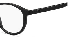 Shop Hugo Boss Logo Round Eyeglasses in Black online.