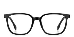 Hugo Boss Logo Square Eyeglasses in Black – Product Photo 1