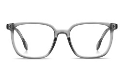 Hugo Boss Logo Square Eyeglasses in Transparent Grey – Product Photo 1
