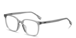 Hugo Boss Logo Square Eyeglasses in Transparent Grey – Product Photo 2