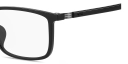 Shop Hugo Boss Logo Rectangle Eyeglasses in Black online.
