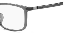 Shop Hugo Boss Logo Rectangle Eyeglasses in Grey online.