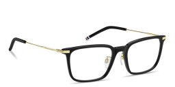 Tommy Hilfiger Logo Rectangle Eyeglasses in Black – Product Photo 4