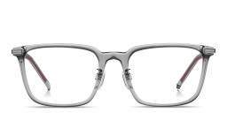 نظارات طبية مستطيلة بشعار العلامة من تومي هيلفيغر بلون رمادي - صورة المنتج 1