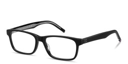 Shop Tommy Hilfiger Logo Rectangle Eyeglasses in Black online.