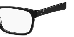 Shop Tommy Hilfiger Logo Rectangle Eyeglasses in Black online.