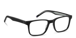 Tommy Hilfiger Logo Rectangle Eyeglasses in Black – Product Photo 4
