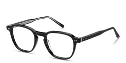 Tommy Hilfiger Logo Square Eyeglasses in Silver – Product Photo 2