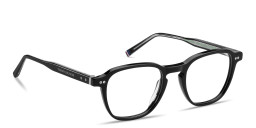 Tommy Hilfiger Logo Square Eyeglasses in Silver – Product Photo 4