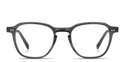 Tommy Hilfiger Logo Square Eyeglasses in Transparent Grey – Product Photo 1