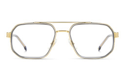 Shop Carrera Logo Aviator Eyeglasses in Gold online.