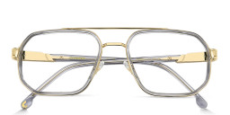 Shop Carrera Logo Aviator Eyeglasses in Gold online.