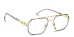 Shop Carrera Logo Aviator Eyeglasses in Gold online.