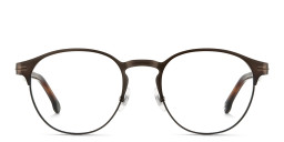 Shop Carrera Logo Round Eyeglasses in Brown online.