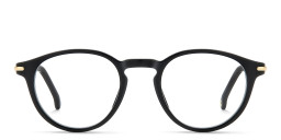 Shop Carrera Unisex Logo Round Eyeglasses in Black online.