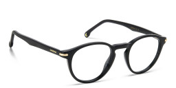 Shop Carrera Unisex Logo Round Eyeglasses in Black online.