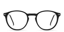 Shop Carrera Logo Unisex Round Eyeglasses in Black online.