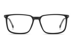 Shop Carrera Logo Lettering Wide Rectangle Eyeglasses in Matte Black online.