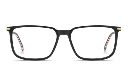 Shop Carrera Logo Rectangle Eyeglasses in Polished Black online.