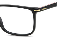 Shop Carrera Logo Lettering Wide Rectangle Eyeglasses in Polished Black online.
