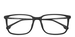 Shop Carrera Logo Rectangle Eyeglasses in Black online.