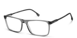 Shop Carrera Logo Rectangle Eyeglasses in Transparent Grey online.