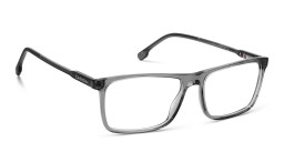 Shop Carrera Logo Rectangle Eyeglasses in Transparent Grey online.