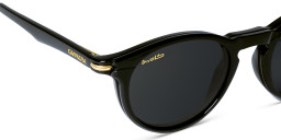 Shop Carrera Unisex Round Sunglasses in Black online.