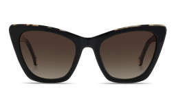 Carolina Herrera Logo Cat-Eye Sunglasses in Black Havana – Product Photo 1