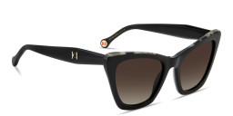 Carolina Herrera Logo Cat-Eye Sunglasses in Black Havana – Product Photo 3