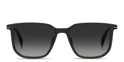 Shop DAVID BECKHAM Talisman Rectangle Sunglasses in Black online.