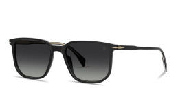 Shop DAVID BECKHAM Talisman Rectangle Sunglasses in Black online.