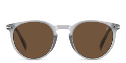 DAVID BECKHAM Timeless Icons Round Sunglasses in Grey – Product Photo 1