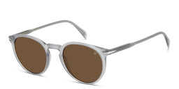 DAVID BECKHAM Timeless Icons Round Sunglasses in Grey – Product Photo 2