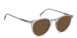 DAVID BECKHAM Timeless Icons Round Sunglasses in Grey – Product Photo 3