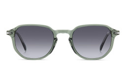 DAVID BECKHAM Timeless Icons Irregular Sunglasses in Green/Dark Grey – Product Photo 1