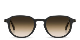Shop DAVID BECKHAM Talisman Irregular Sunglasses in Black online.