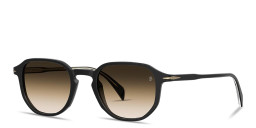 Shop DAVID BECKHAM Talisman Irregular Sunglasses in Black online.