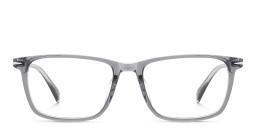 DAVID BECKHAM Timeless Icons Rectangle Eyeglasses in Grey Crystal – Product Photo 1