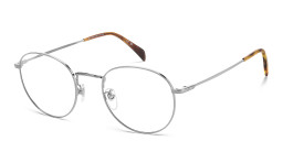 Shop DAVID BECKHAM Timeless Icons Round Eyeglasses in Silver online.