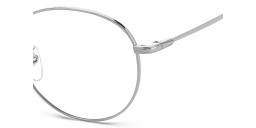 Shop DAVID BECKHAM Timeless Icons Round Eyeglasses in Silver online.