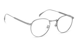DAVID BECKHAM Timeless Icons Round Eyeglasses in Matte Ruthenium – Product Photo 3