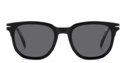 Shop DAVID BECKHAM Style Pioneer Clip-On Square Eyeglasses in Black online.