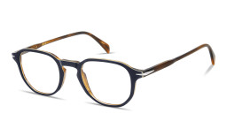 Shop DAVID BECKHAM Talisman Irregular Eyeglasses in Blue online.